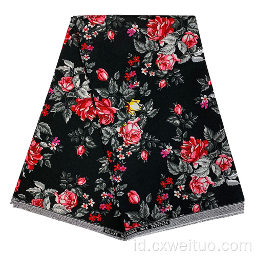 100% Polyester Wax Dicetak Kain Afrika Dijual